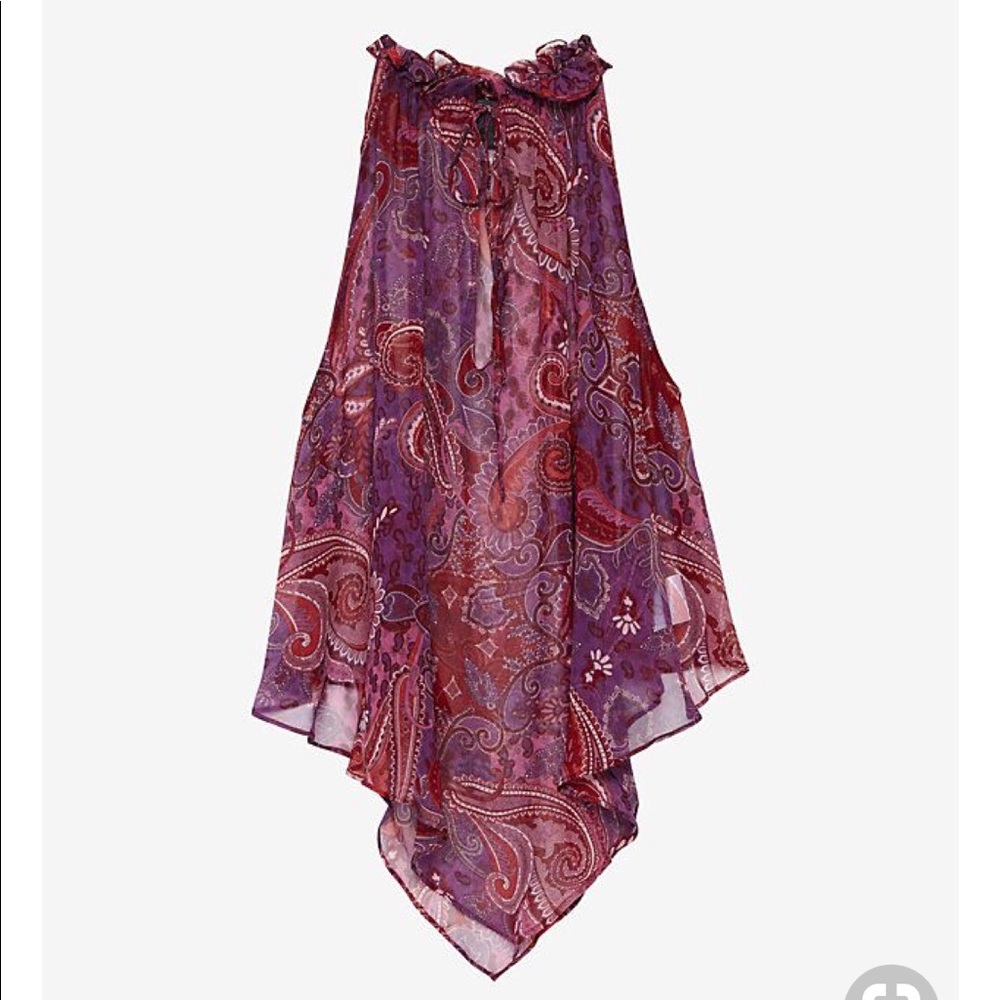 Harlow Paisley Print Ruffle Top Intermix Exclusive